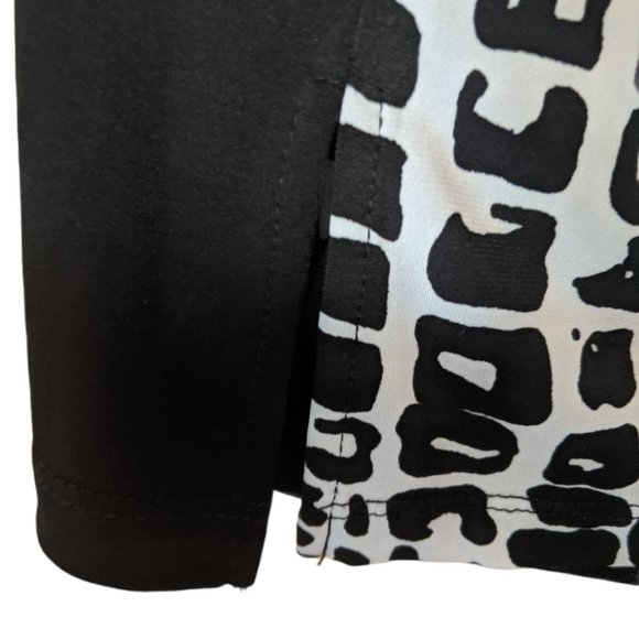 Susan Graver Front Print/Solid Back Long Sleeve - Picture 3 of 11